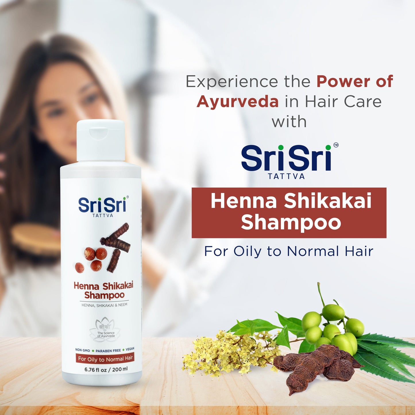 Sri Sri Tattva Cosmetics Henna Shikakai Shampoo