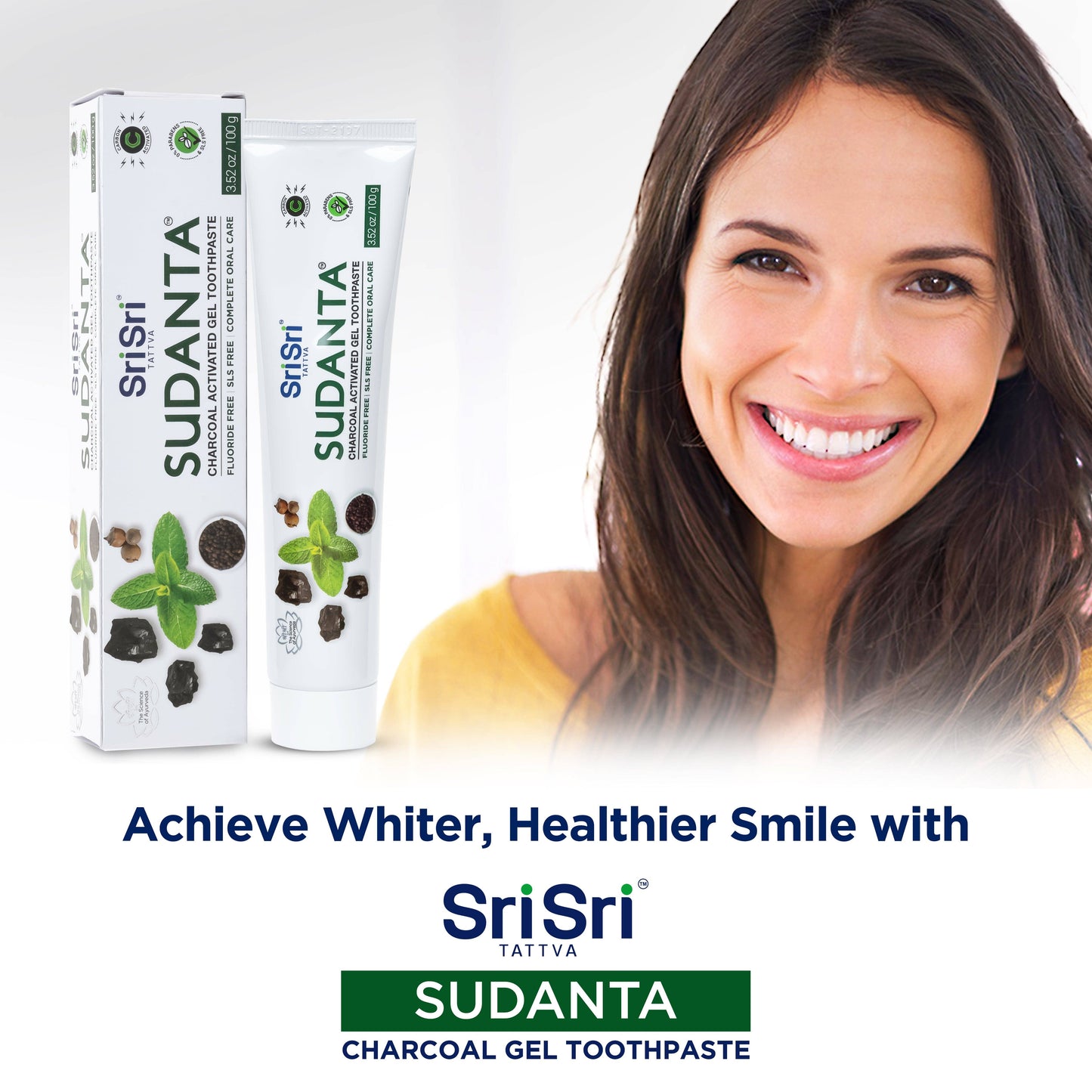 Sri Sri Tattva Cosmetics Sudanta Toothpaste Charcoal Gel