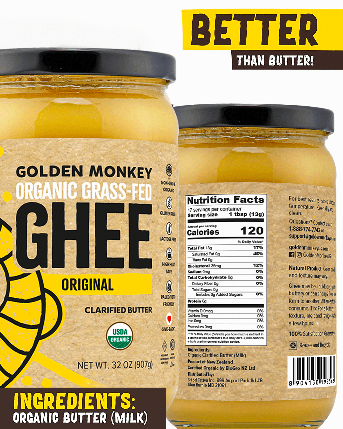 Sri Sri Tattva Food Golden Monkey Ghee (Clarified Butter)