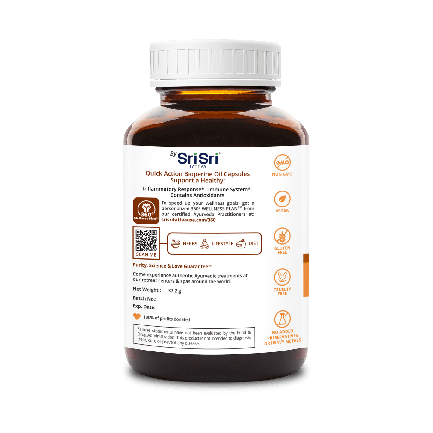 Sri Sri Tattva Herbs Curcuwin Quick Action Bioperine Oil