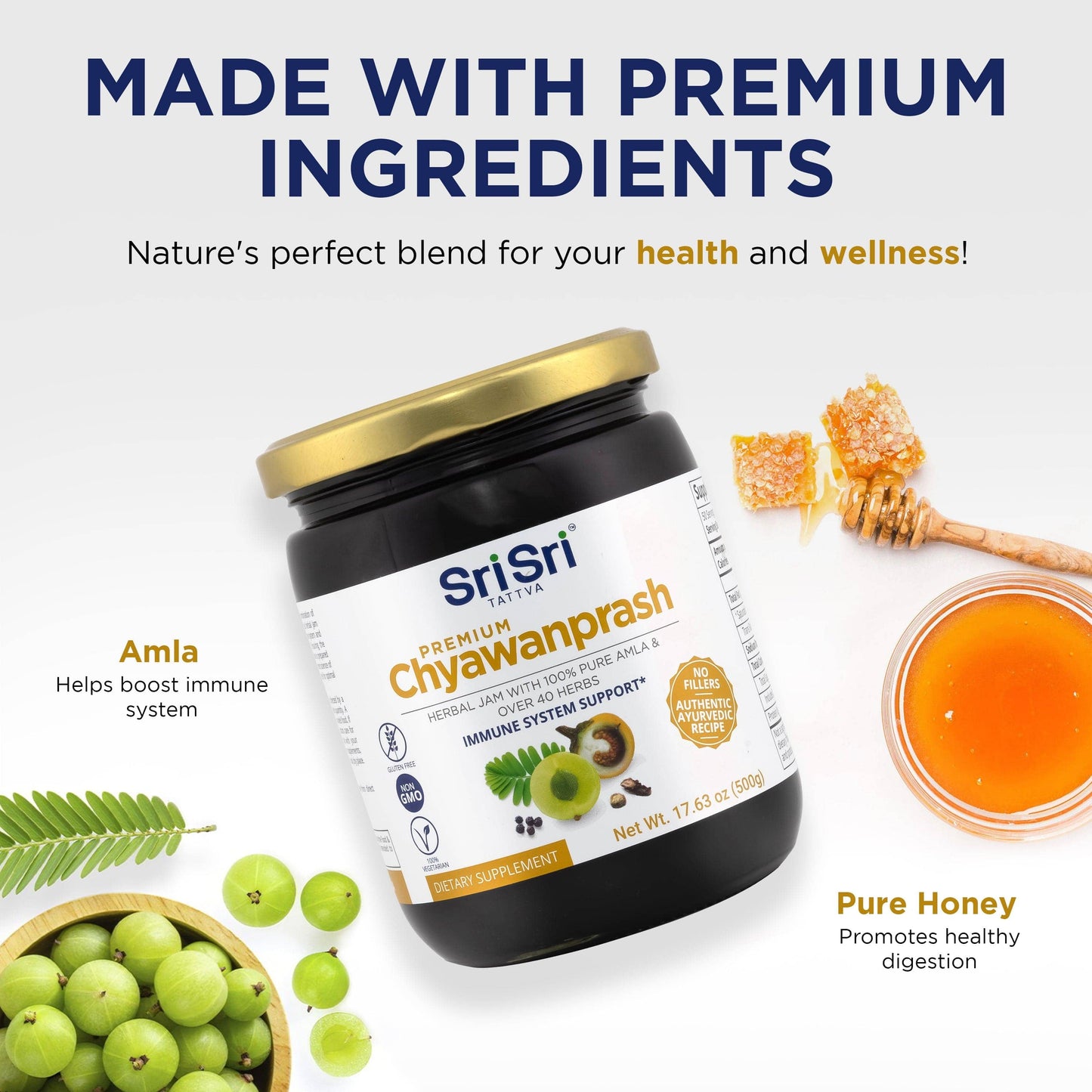 Sri Sri Tattva Herbs Premium Chyawanprash - 40+ Herbs