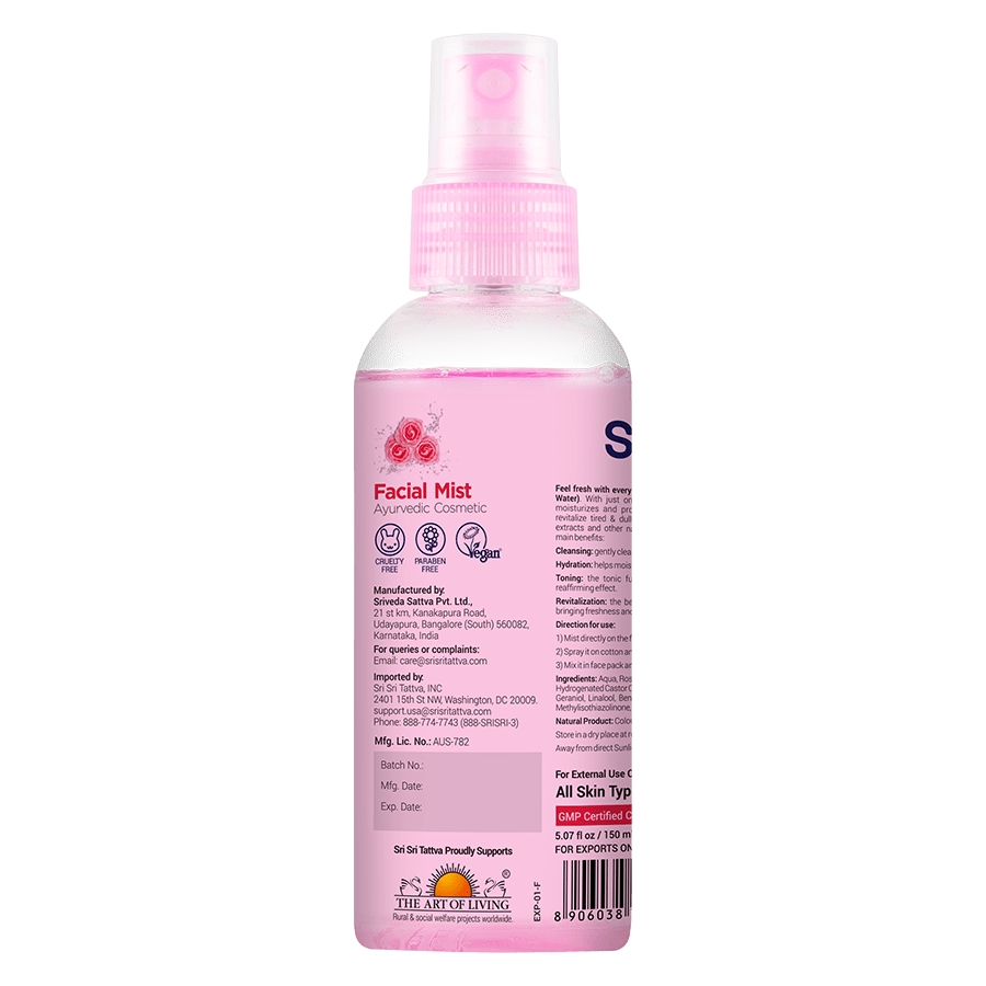 Sri Sri Tattva Cosmetics Rose Facial Mist