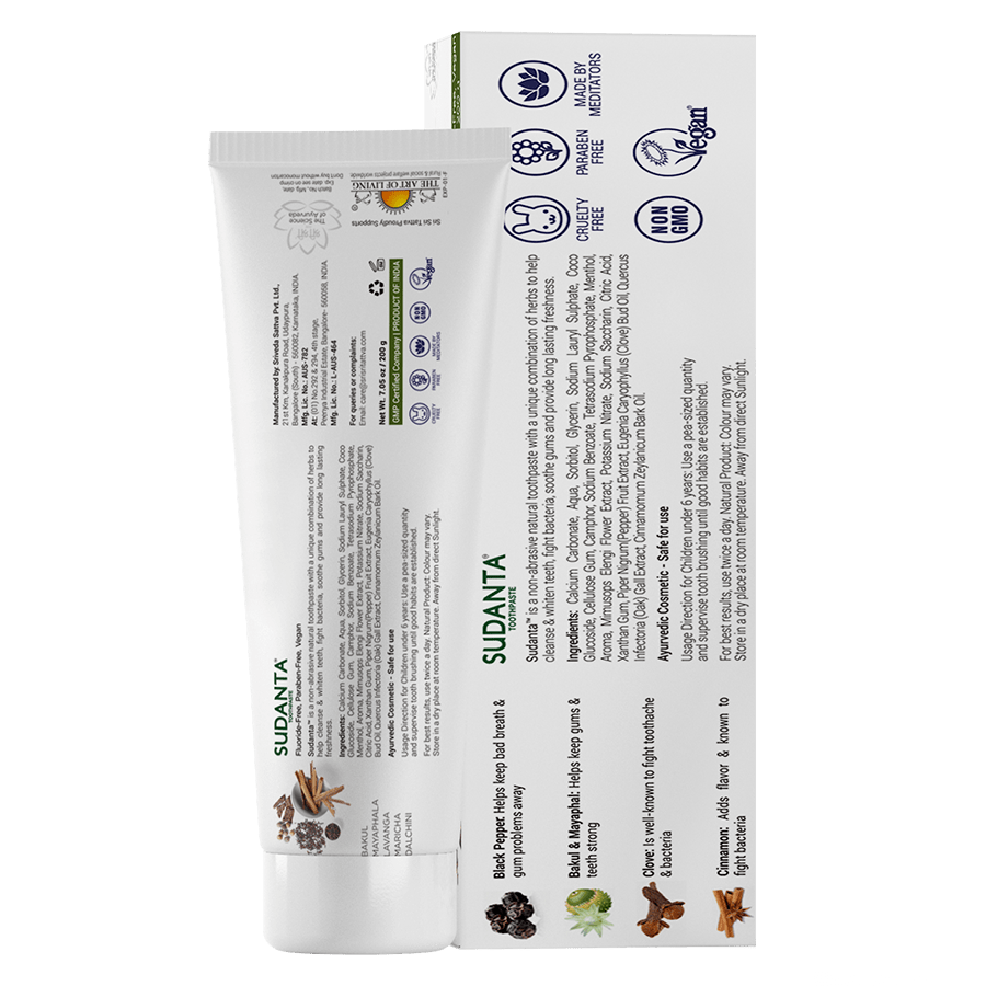 Sri Sri Tattva Cosmetics Sudanta Toothpaste