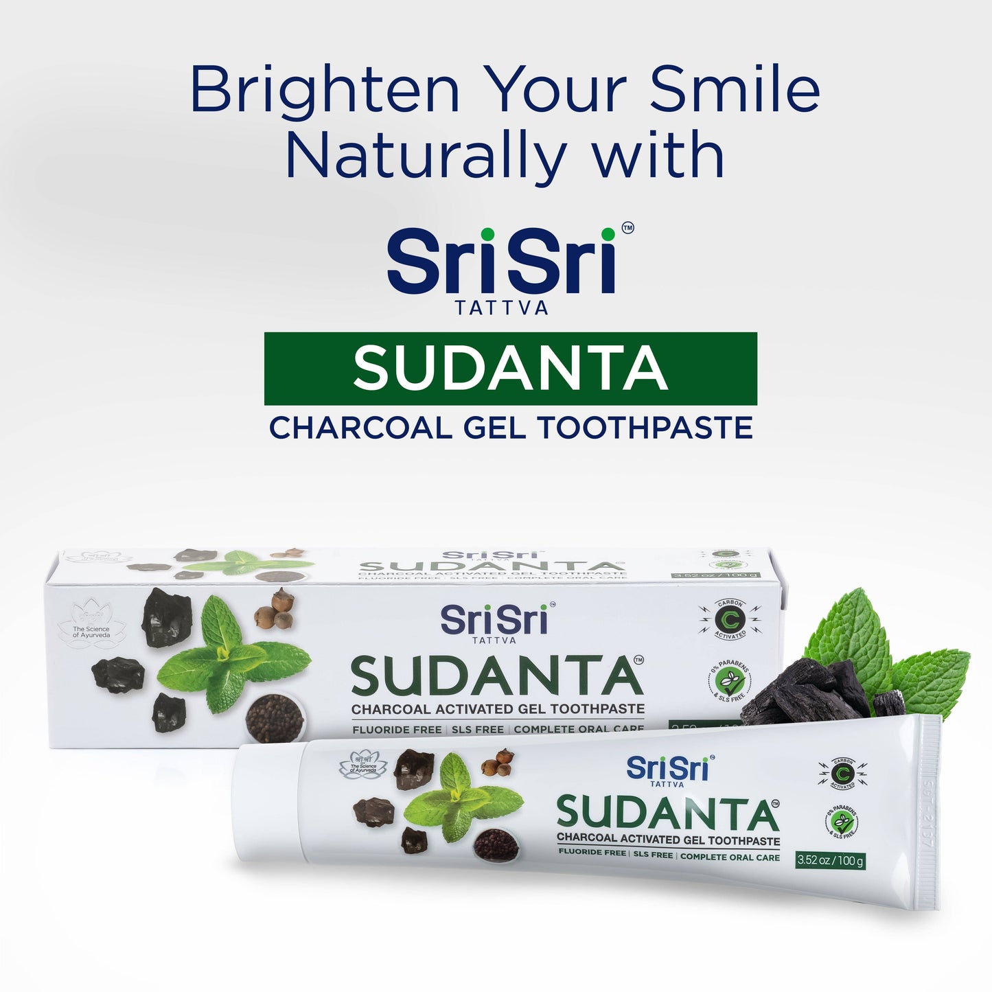 Sri Sri Tattva Cosmetics Sudanta Toothpaste Charcoal Gel