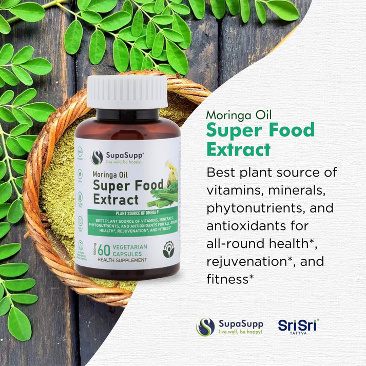 Sri Sri Tattva Moringa Oil Capsules Super Food Extract