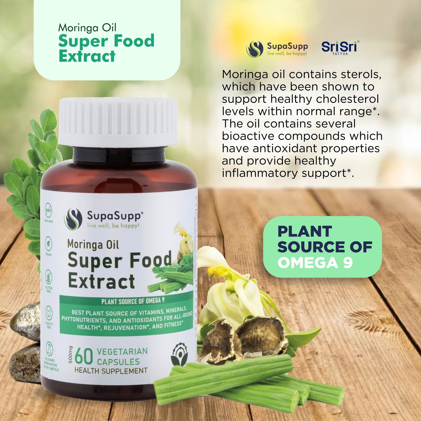 Sri Sri Tattva Herbs Moringa Oil Capsules Super Food Extract