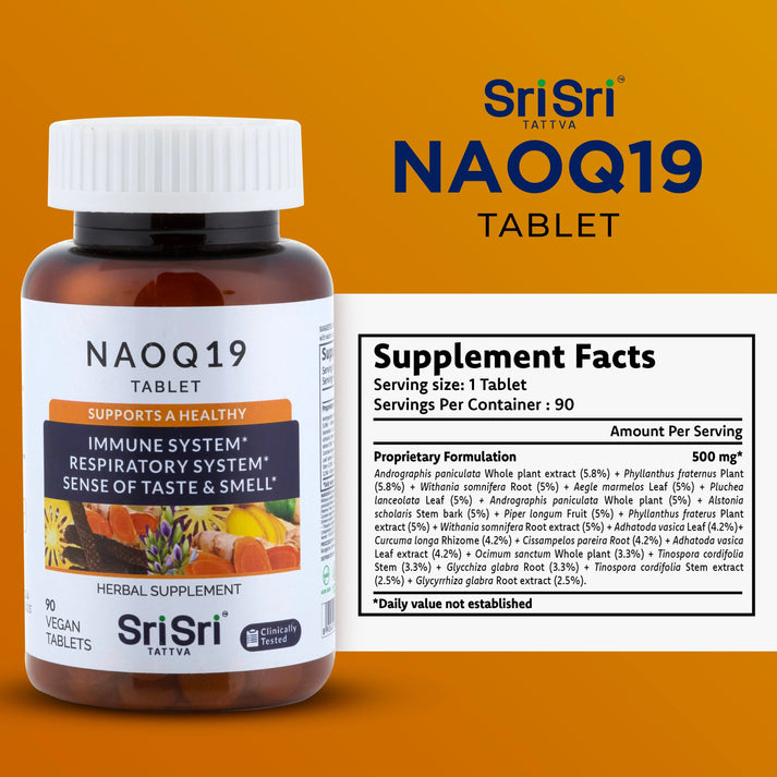 Sri Sri Tattva NAOQ19 - Immunity Support* | 90 Tabs | 500mg