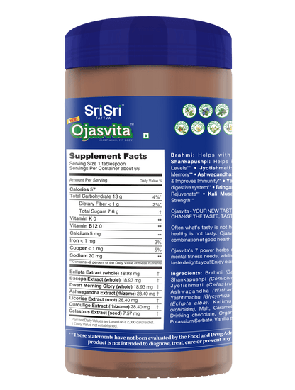Sri Sri Tattva Herbs Ojasvita ChocoMalt 1Kg - Power of 7 Herbs