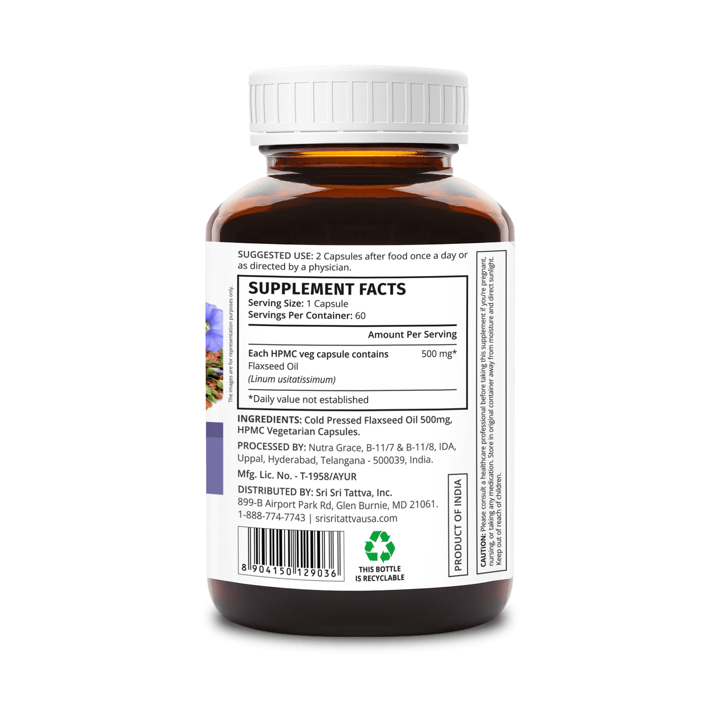 Sri Sri Tattva Herbs Omega 3,6,9 Flaxsee Oil Cap