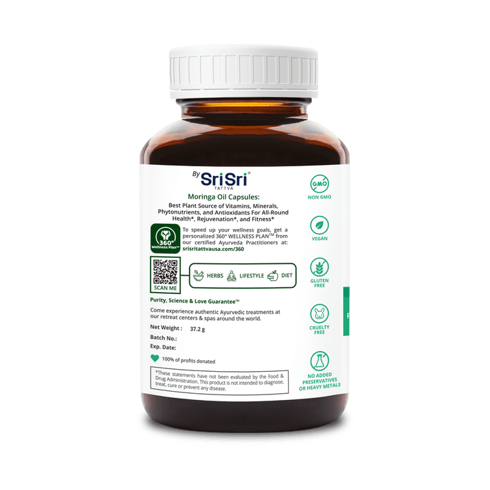 Sri Sri Tattva Moringa Oil Capsules Super Food Extract