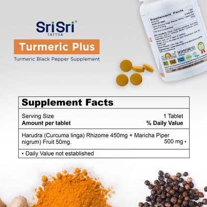 Sri Sri Tattva Herbs Turmeric Plus - Pain & Immunity Support