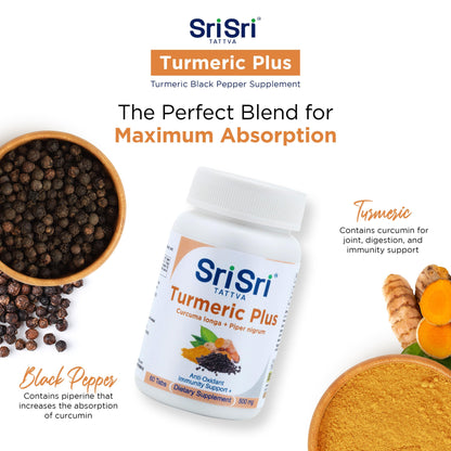 Sri Sri Tattva Herbs Turmeric Plus - Pain & Immunity Support