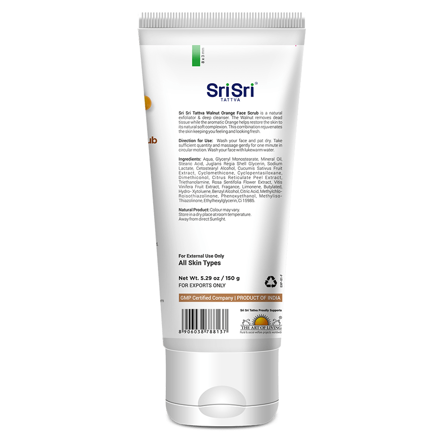 Sri Sri Tattva Cosmetics Walnut Orange Face Scrub