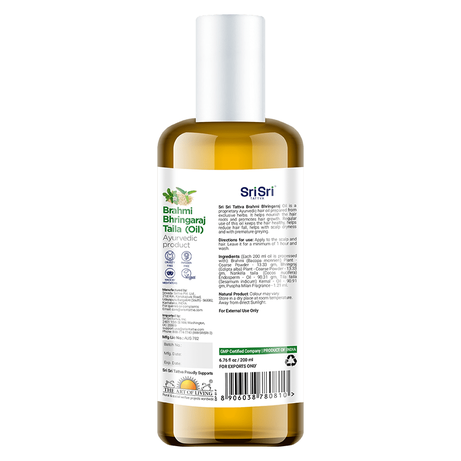Shop Brahmi Bhringraj Hair Oil Best Organic Harbal Hair Oil Sri