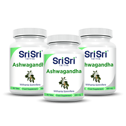 Sri Sri Tattva Herbs Pack of 3 Ashwagandha - Stress & Sleep