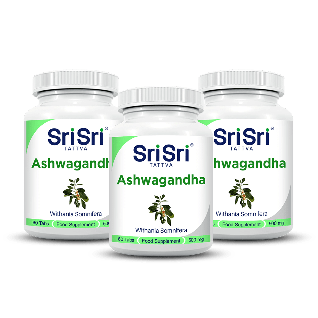 Sri Sri Tattva Herbs Pack of 3 Ashwagandha - Stress & Sleep