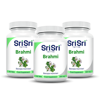 Sri Sri Tattva Herbs Pack of 3 Brahmi - Memory & Cognition